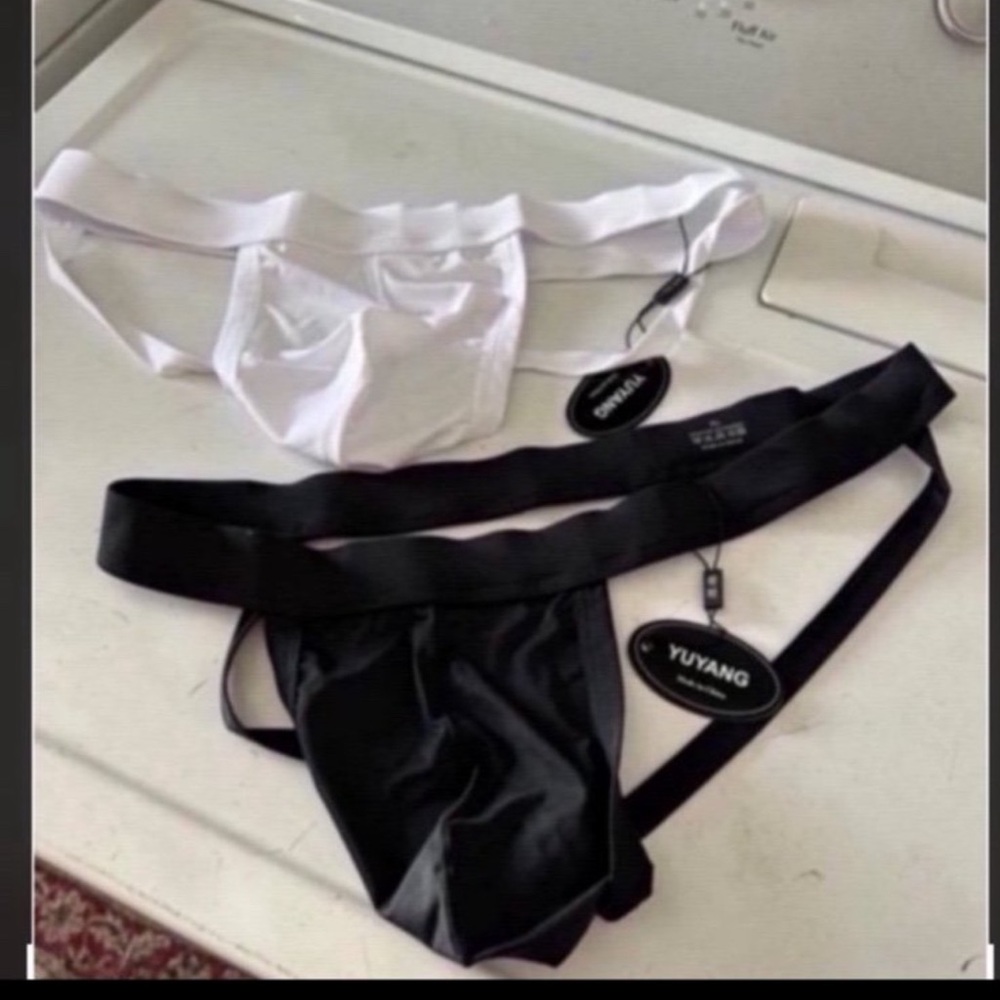 Black and White Silky Boxer Briefs
